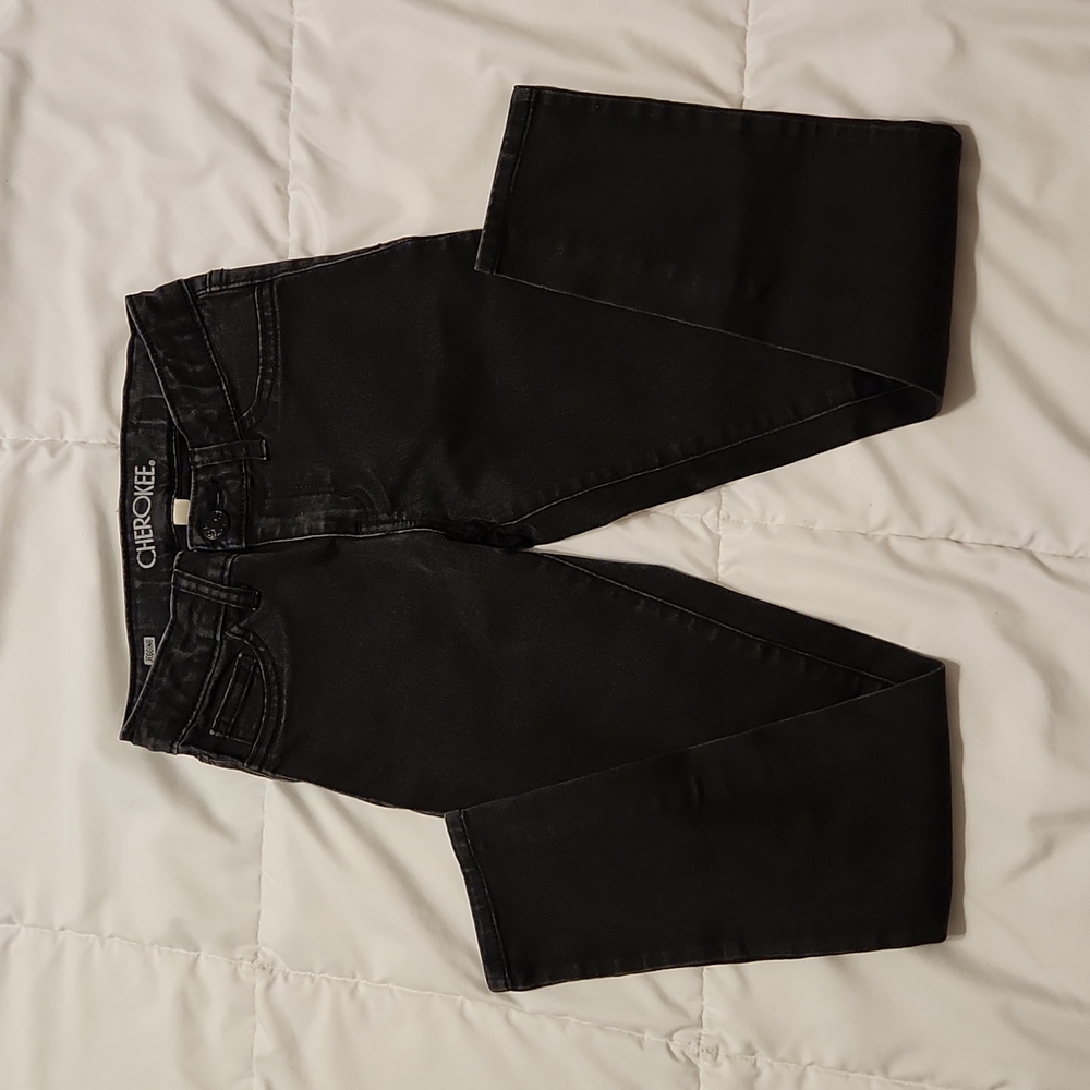 💥 3/$15 - Girls Black Wash Denim Jegging size 10